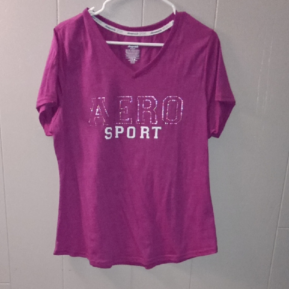 Aeropostale Sport Magenta Tee
